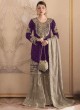 Wine Fox Georgette Embroidered Semi-Stitched Garara Suit 1155C Wine Fox Georgette Embroidered Semi-Stitched Garara Suit 1155C