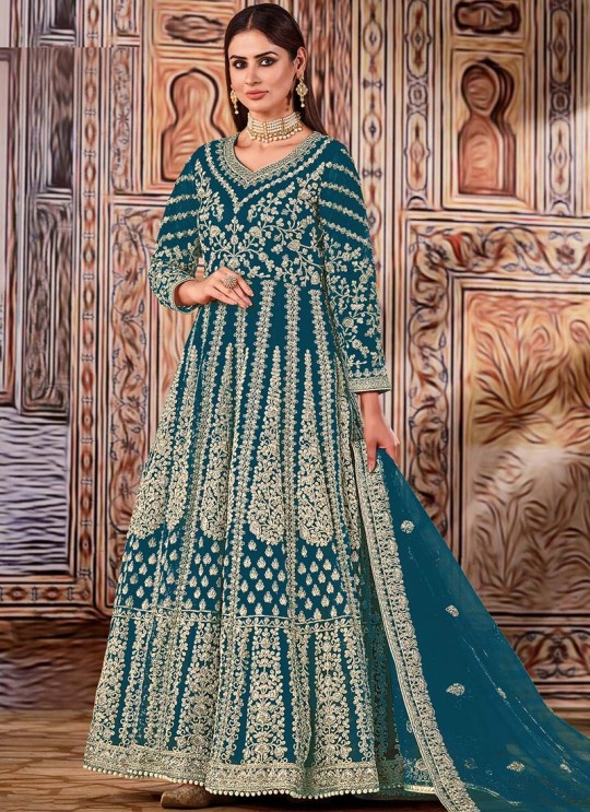 Morepeach Net Embroidered Semi-Stitched Anarkali Suit 2708 Morepeach Net Embroidered Semi-Stitched Anarkali Suit 2708