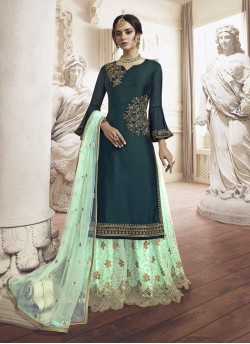 4908A to 4908D Colours By Kilruba Designer Palazzo Suit Collection