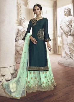 4908A to 4908D Colours By Kilruba Designer Palazzo Suit Collection
