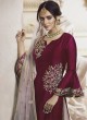 4908-B Colours By Kilruba Rangoli Georgette Maroon Embroidered Palazzo Suit 4908-B Colours By Kilruba Rangoli Georgette Maroon Embroidered Palazzo Suit