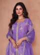 Purple Faux Georgette Embroidered Ready-Made Garara Suit 5297B Purple Faux Georgette Embroidered Ready-Made Garara Suit 5297B