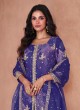 Blue Faux Georgette Embroidered Ready-Made Garara Suit 5297F Blue Faux Georgette Embroidered Ready-Made Garara Suit 5297F