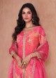Pink Faux Georgette Embroidered Ready-Made Garara Suit 5297G