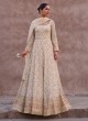 Cream Georgette Resham Semi-Stitched Anarkali Suit 5418A Cream Georgette Resham Semi-Stitched Anarkali Suit 5418A