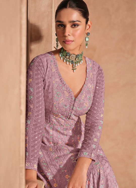 Pink Silk Embroidered Semi-Stitched Anarkali Suit 5678D Pink Silk Embroidered Semi-Stitched Anarkali Suit 5678D