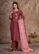 Maroon Silk Cotton Printed Ready-Made Salwar Kameez K-9025 Maroon Silk Cotton Printed Ready-Made Salwar Kameez K-9025