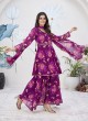 Purple Georgette Printed Ready-Made Palazzo Suit K-9026 Purple Georgette Printed Ready-Made Palazzo Suit K-9026