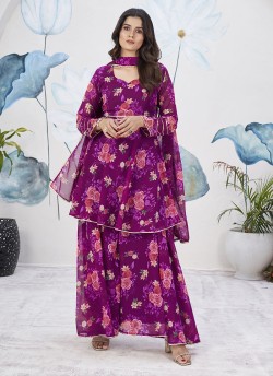 9026 Colours By Kilruba Designer Ready-made Palazzo Suit Collection