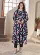 Black Georgette Printed Ready-Made Gown K-9031 Black Georgette Printed Ready-Made Gown K-9031