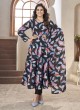 Black Georgette Printed Ready-Made Gown K-9031 Black Georgette Printed Ready-Made Gown K-9031