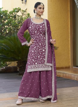 9054A to 9054C Colours By Kilruba Designer  Palazzo Suit Collection