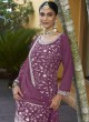 K-9054A Dusty Pink Georgette Embroidered Semi-Stitched Palazzo Suit K-9054A Dusty Pink Georgette Embroidered Semi-Stitched Palazzo Suit