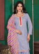 Light Purple Georgette Embroidered Ready-Made Garara Suit K-9055A