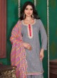 Grey Georgette Embroidered Ready-Made Garara Suit K-9055C Grey Georgette Embroidered Ready-Made Garara Suit K-9055C