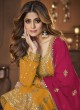 Yellow Georgette Embroidered Semi-Stitched Skirt Kameez 9125B Yellow Georgette Embroidered Semi-Stitched Skirt Kameez 9125B