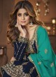 Navy Blue Georgette Embroidered Semi-Stitched Skirt Kameez 9125C Navy Blue Georgette Embroidered Semi-Stitched Skirt Kameez 9125C