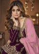 Wine Georgette Embroidered Semi-Stitched Skirt Kameez 9125D Wine Georgette Embroidered Semi-Stitched Skirt Kameez 9125D