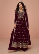 Maroon Vichitra Silk Embroidered Semi-Stitched Alia Cut Suit KM-9691C Maroon Vichitra Silk Embroidered Semi-Stitched Alia Cut Suit KM-9691C