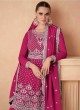 9911 Colours By Kilruba Georgette Magenta Embroidered Palazzo Suit 9911 Colours By Kilruba Georgette Magenta Embroidered Palazzo Suit