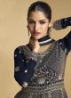 Navy Blue Georgette Embroidered Semi-Stitched Anarkali Suit 9973A Navy Blue Georgette Embroidered Semi-Stitched Anarkali Suit 9973A