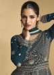 Teal Blue Georgette Embroidered Semi-Stitched Anarkali Suit 9973C Teal Blue Georgette Embroidered Semi-Stitched Anarkali Suit 9973C