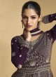 Wine Georgette Embroidered Semi-Stitched Anarkali Suit 9973D Wine Georgette Embroidered Semi-Stitched Anarkali Suit 9973D