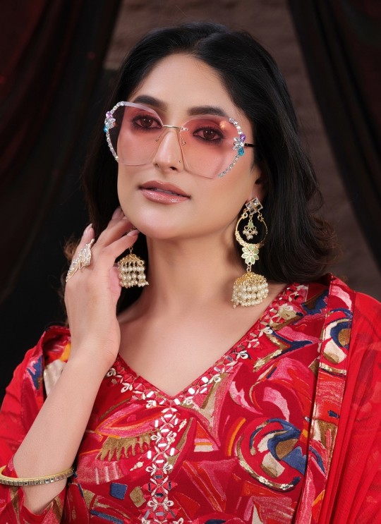 Red Rayon Alia Cut Readymade Salwar Kameez Alia Vol-1 2222 Red Rayon Alia Cut Readymade Salwar Kameez Alia Vol-1 2222
