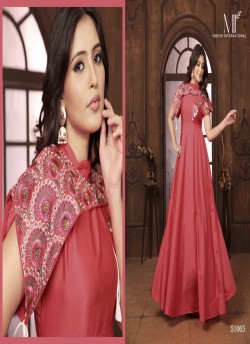 Rose Pink Silk Readymade Gown | Heavy Embroidery ARMANI VOL-2 51065