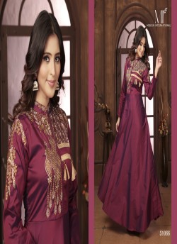 Maroon Silk Readymade Gown | Heavy Embroidery ARMANI VOL-2 51066