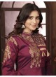 Maroon Silk Readymade Gown | Heavy Embroidery ARMANI VOL-2 51066 Maroon Silk Readymade Gown | Heavy Embroidery ARMANI VOL-2 51066
