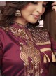 Maroon Silk Readymade Gown | Heavy Embroidery ARMANI VOL-2 51066 Maroon Silk Readymade Gown | Heavy Embroidery ARMANI VOL-2 51066
