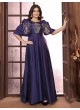 Navy Blue Silk Readymade Gown | Heavy Embroidery ARMANI VOL-2 51067