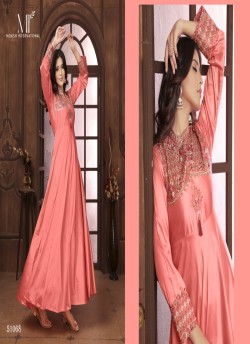 Peach Silk Readymade Gown | Heavy Embroidery ARMANI VOL-2 51068