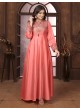 Peach Silk Readymade Gown | Heavy Embroidery ARMANI VOL-2 51068 Peach Silk Readymade Gown | Heavy Embroidery ARMANI VOL-2 51068