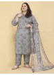 Grey Rayon Readymade Salwar Kameez Big Size Royal Vol-1 8644 Grey Rayon Readymade Salwar Kameez Big Size Royal Vol-1 8644