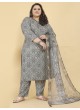 Grey Rayon Readymade Salwar Kameez Big Size Royal Vol-1 8644 Grey Rayon Readymade Salwar Kameez Big Size Royal Vol-1 8644