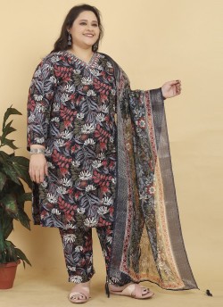 Black Rayon Readymade Salwar Kameez Big Size Royal Vol-1 8645