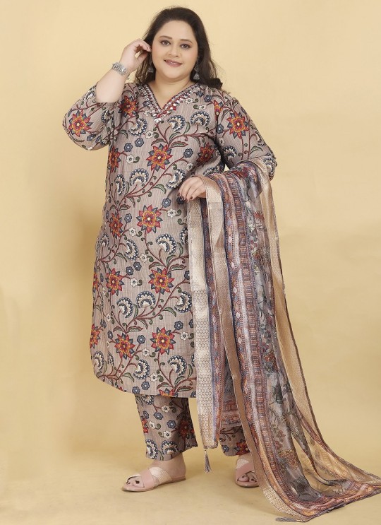 Beige Lichi Viscose Readymade Salwar Kameez Big Size Royal Vol-2 8647 Beige Lichi Viscose Readymade Salwar Kameez Big Size Royal Vol-2 8647