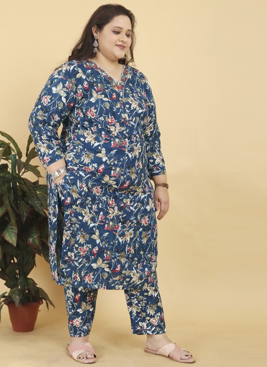 Blue Rayon Readymade Salwar Kameez Big Size Angle Vol-1 8638 Blue Rayon Readymade Salwar Kameez Big Size Angle Vol-1 8638