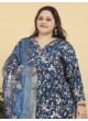 Blue Rayon Readymade Salwar Kameez Big Size Angle Vol-1 8638 Blue Rayon Readymade Salwar Kameez Big Size Angle Vol-1 8638