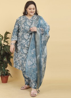 Green Lichi Viscose Readymade Salwar Kameez Big Size Angle Vol-1 8639