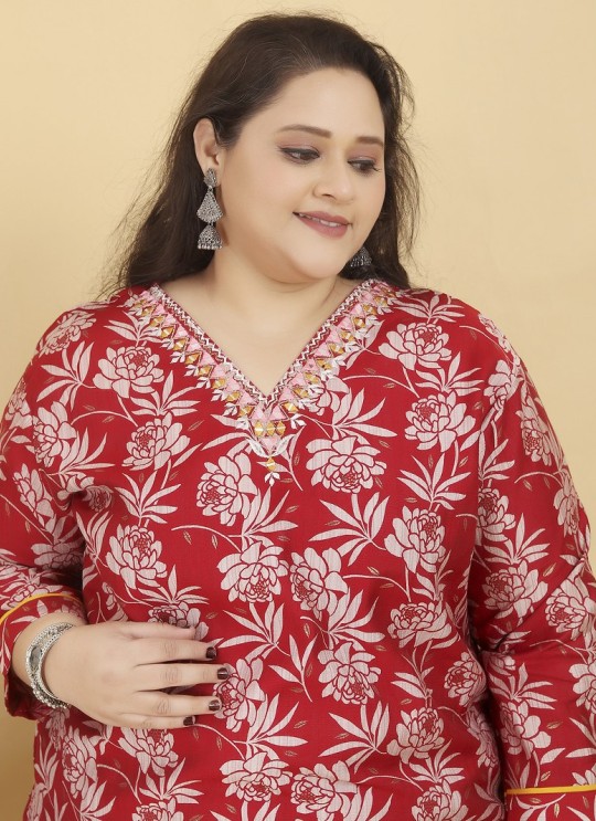 Red Lichi Viscose Readymade Salwar Kameez Big Size Angle Vol-2 8640 Red Lichi Viscose Readymade Salwar Kameez Big Size Angle Vol-2 8640