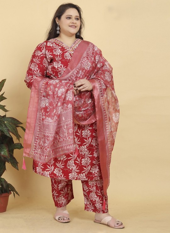 Red Lichi Viscose Readymade Salwar Kameez Big Size Angle Vol-2 8640 Red Lichi Viscose Readymade Salwar Kameez Big Size Angle Vol-2 8640