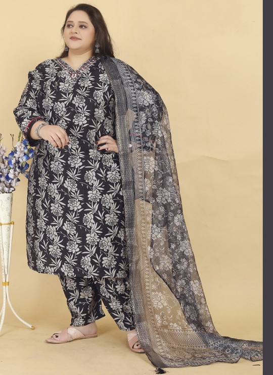 Black Lichi Viscose Readymade Salwar Kameez Big Size Angle Vol-2 8642 Black Lichi Viscose Readymade Salwar Kameez Big Size Angle Vol-2 8642