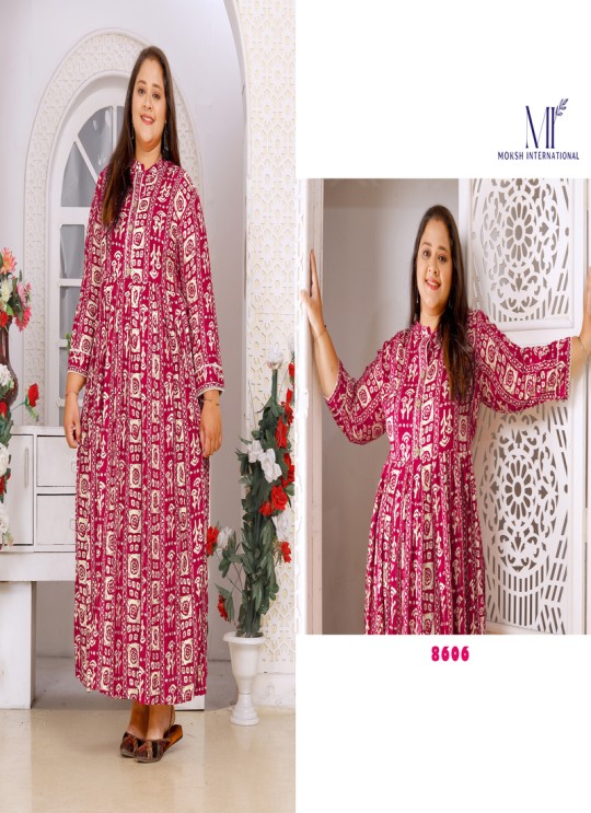 Rani Pink Rayon Readymade Long Kurti | Digital Print BIG SIZE VOL-02 8606 Rani Pink Rayon Readymade Long Kurti | Digital Print BIG SIZE VOL-02 8606