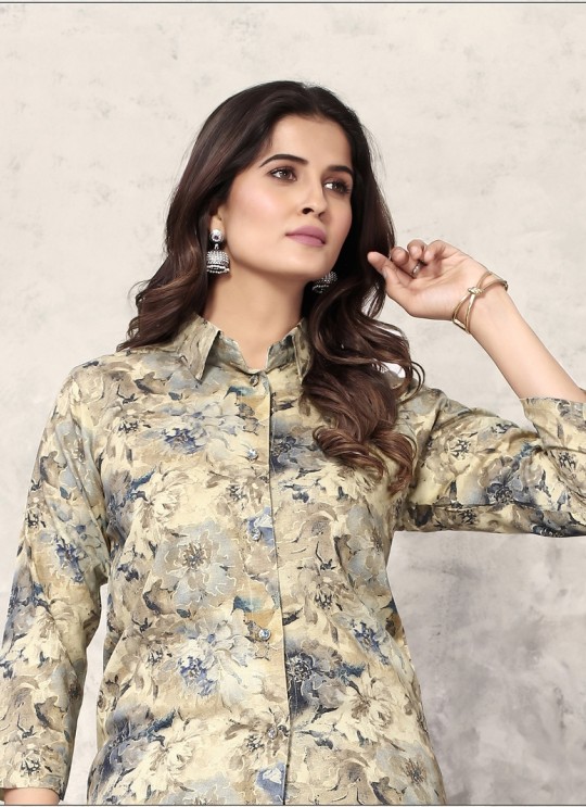 Beige Rayon Readymade Co-ord Set | Digital Print Co-Ord Set Vol-1 771 Beige Rayon Readymade Co-ord Set | Digital Print Co-Ord Set Vol-1 771