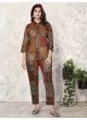 Brown Rayon Readymade Co-ord Set | Digital Print Co-Ord Set Vol-1 773 Brown Rayon Readymade Co-ord Set | Digital Print Co-Ord Set Vol-1 773