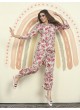 Cream Rayon Readymade Co-ord Set | Digital Print Co-Ord Set Vol-2 777