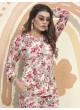Cream Rayon Readymade Co-ord Set | Digital Print Co-Ord Set Vol-2 777